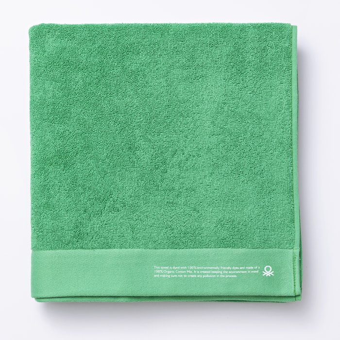 Toalla 90x150 algodón orgánico 450gsm verde benetton