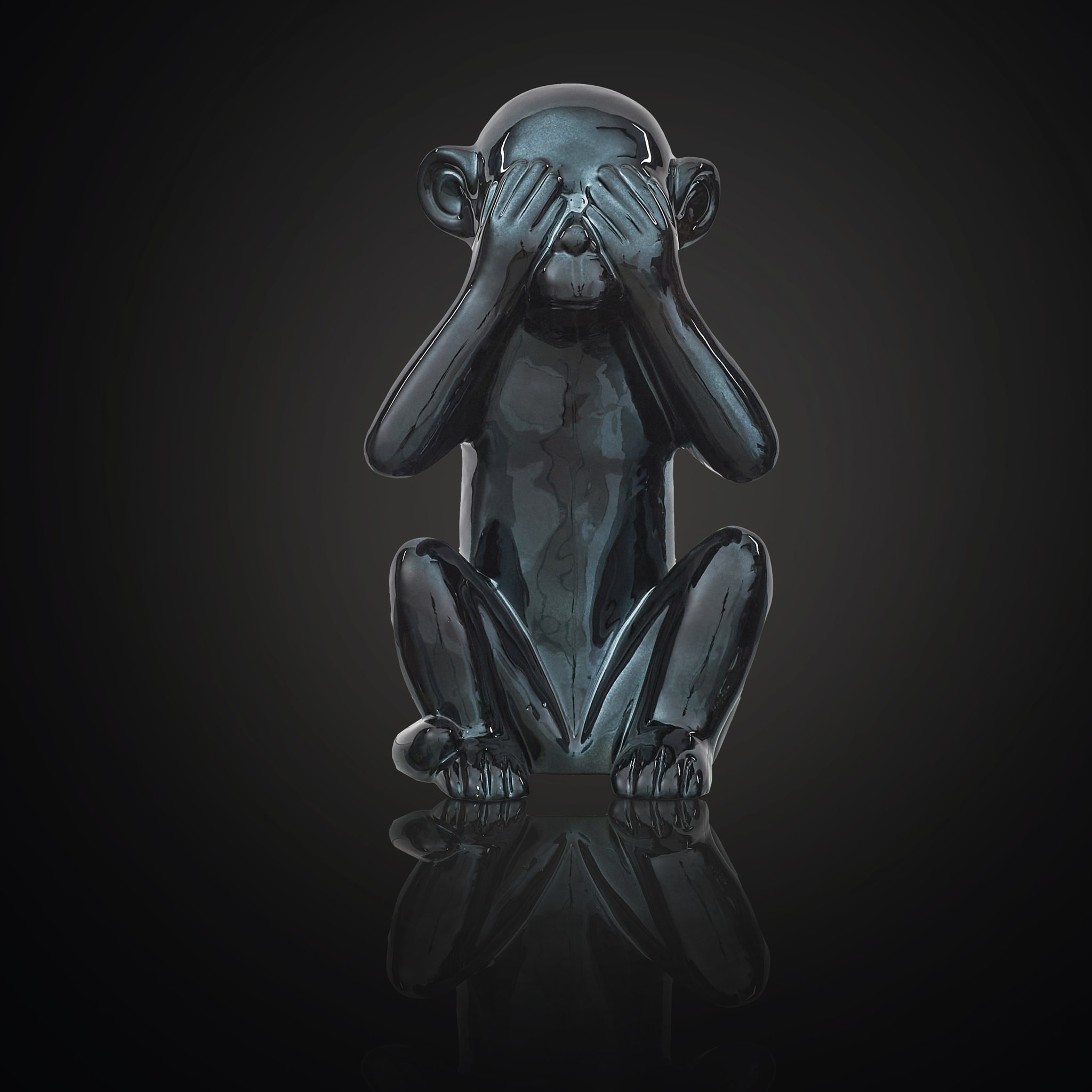 Statue Singe Noir H30cm