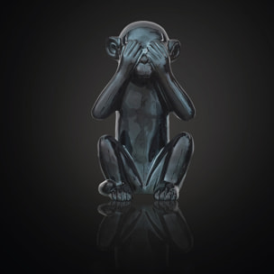 Statue Singe Noir H30cm