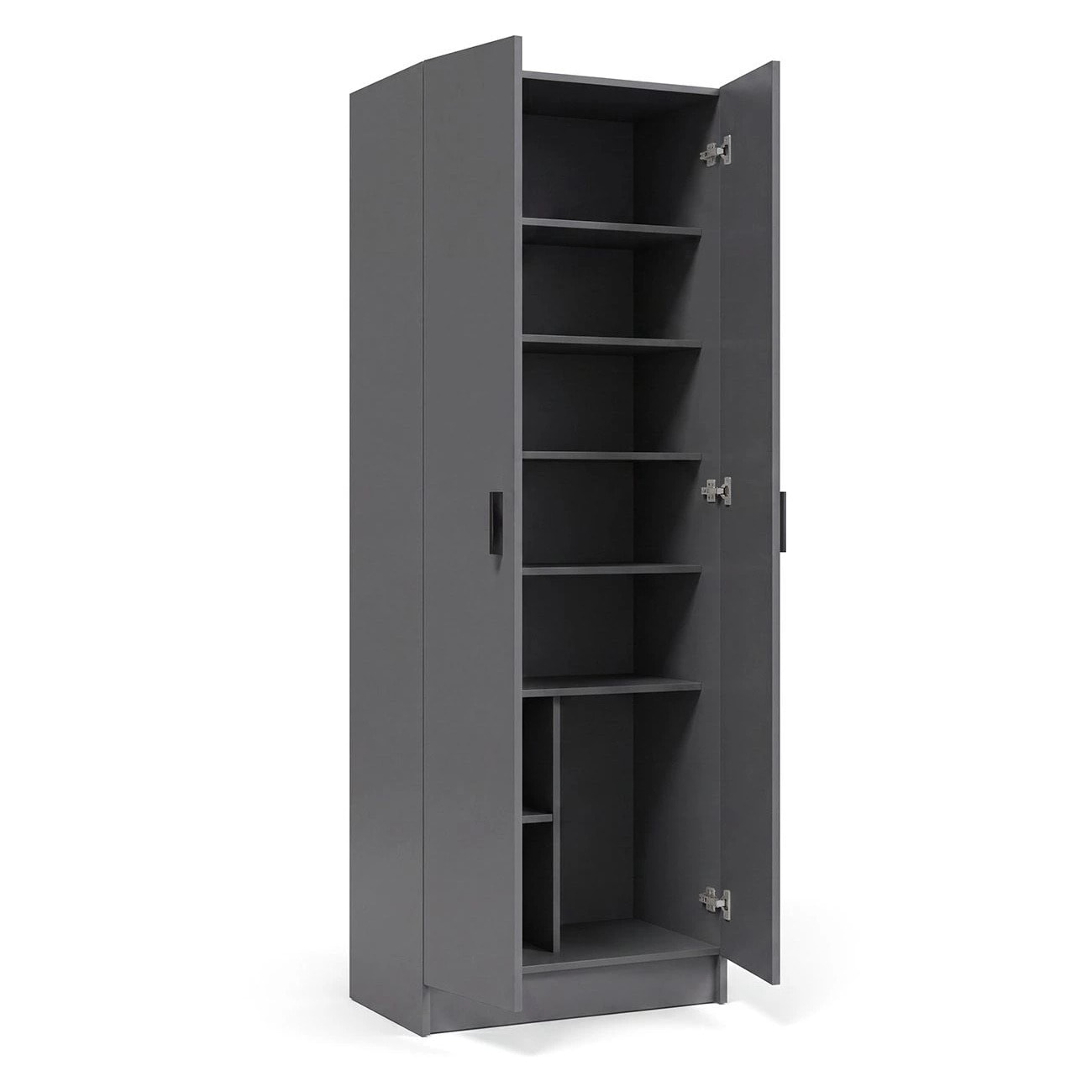 Armario de 2 puertas en gris grafito 60x180 cm Multi Useful Gris Grafito