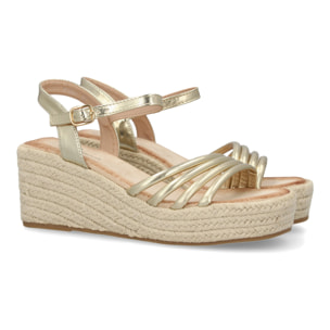 Sandalias de cuña para mujer, comodas y elegantes, diseño moderno trenzado