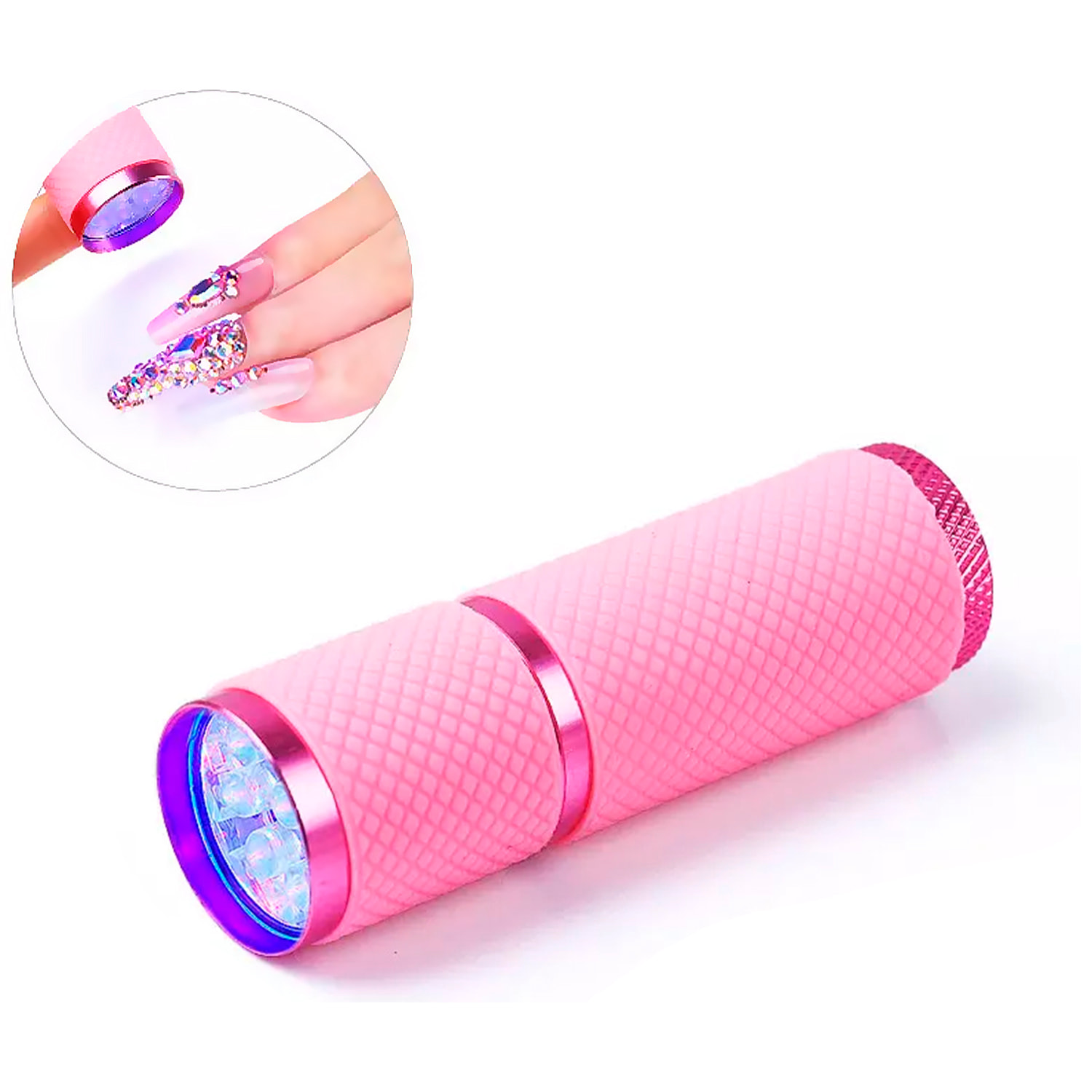 Lampada per unghie portatile, con 9 lampadine LED.