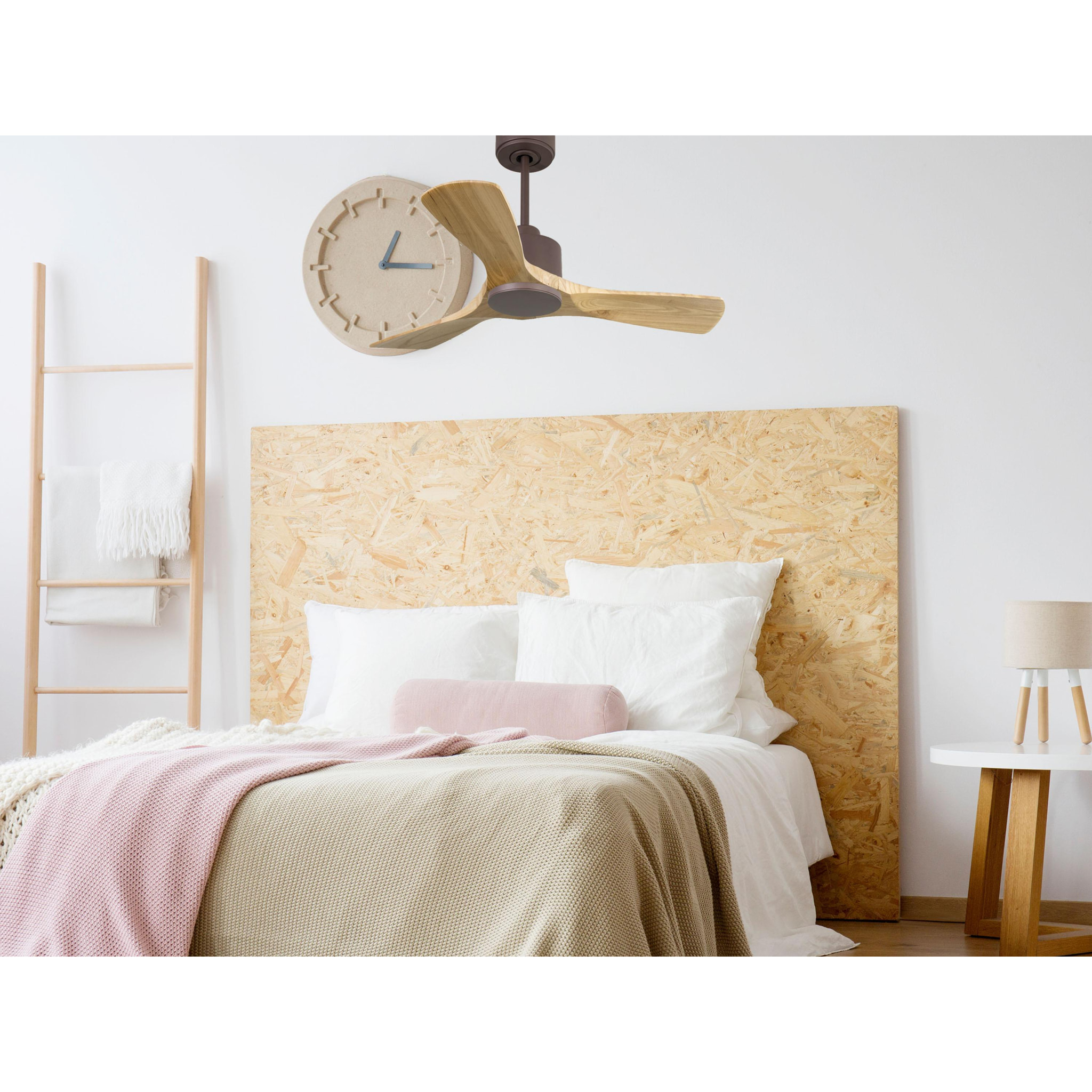 Ventilateur de plafond Réversible  Thermostat Wifi Moteur à courant continu Toits en pente Télécommande Hypersilence Mémoire