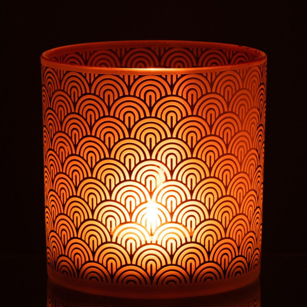 J-Line photophore Arc - verre - orange - large