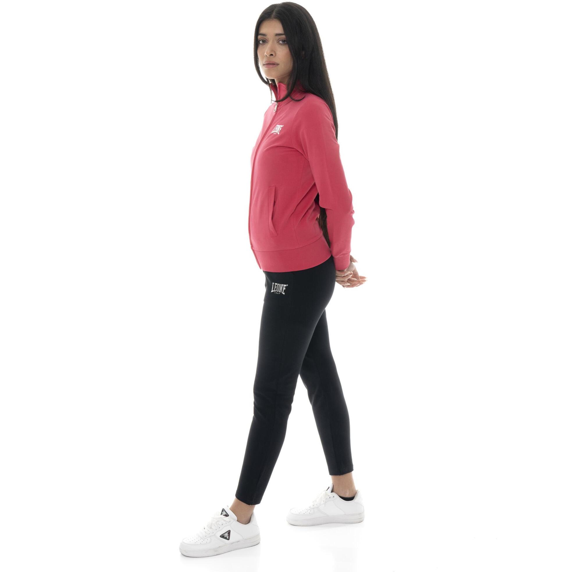 Chándal de algodón con cuello y cremallera para mujer Leone Summer Bright