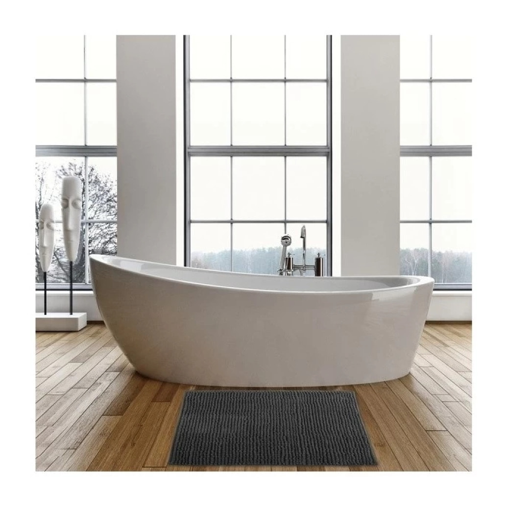 Tapis de bain Microfibre CHENILLE Gris MSV