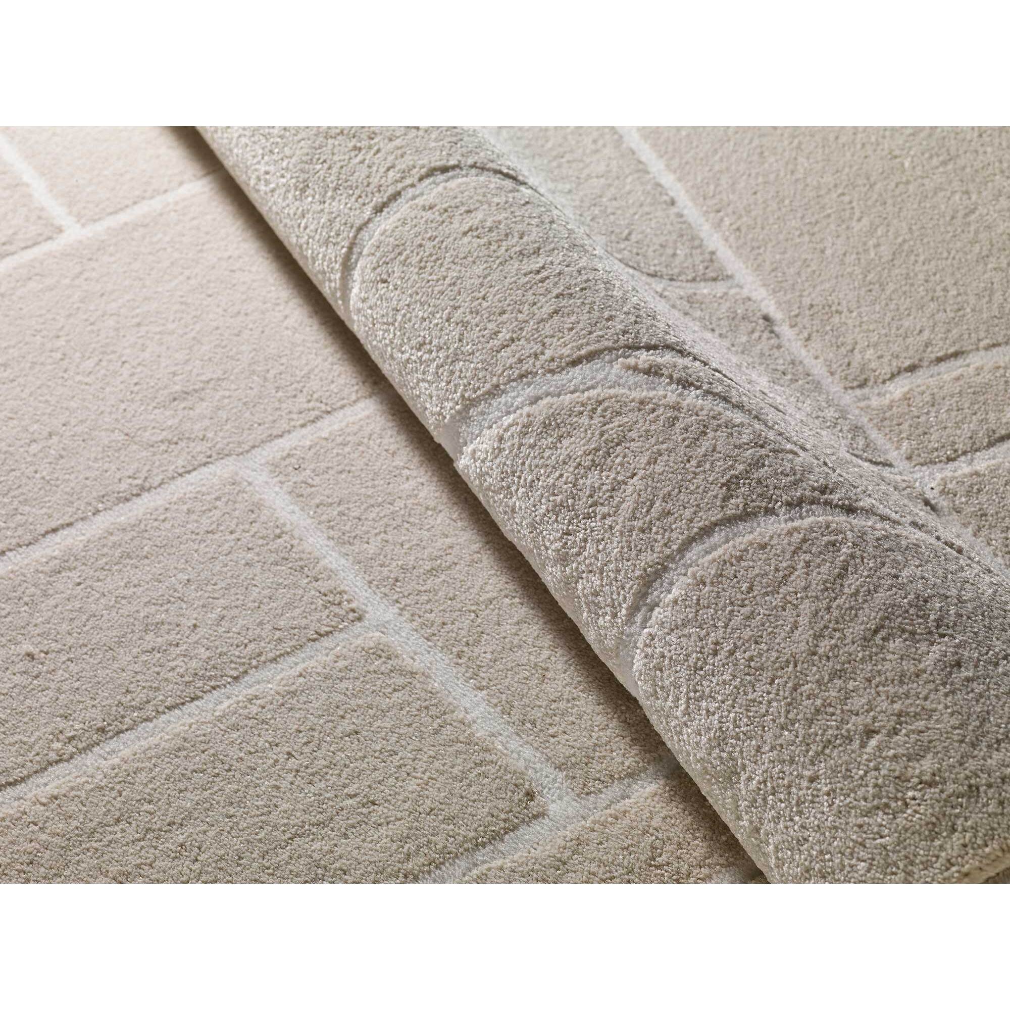 HL-ETHNIC Alfombra geométrica de pelo corto en color crema, varias medidas disponibles