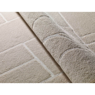 HL-ETHNIC Alfombra geométrica de pelo corto en color crema, varias medidas disponibles