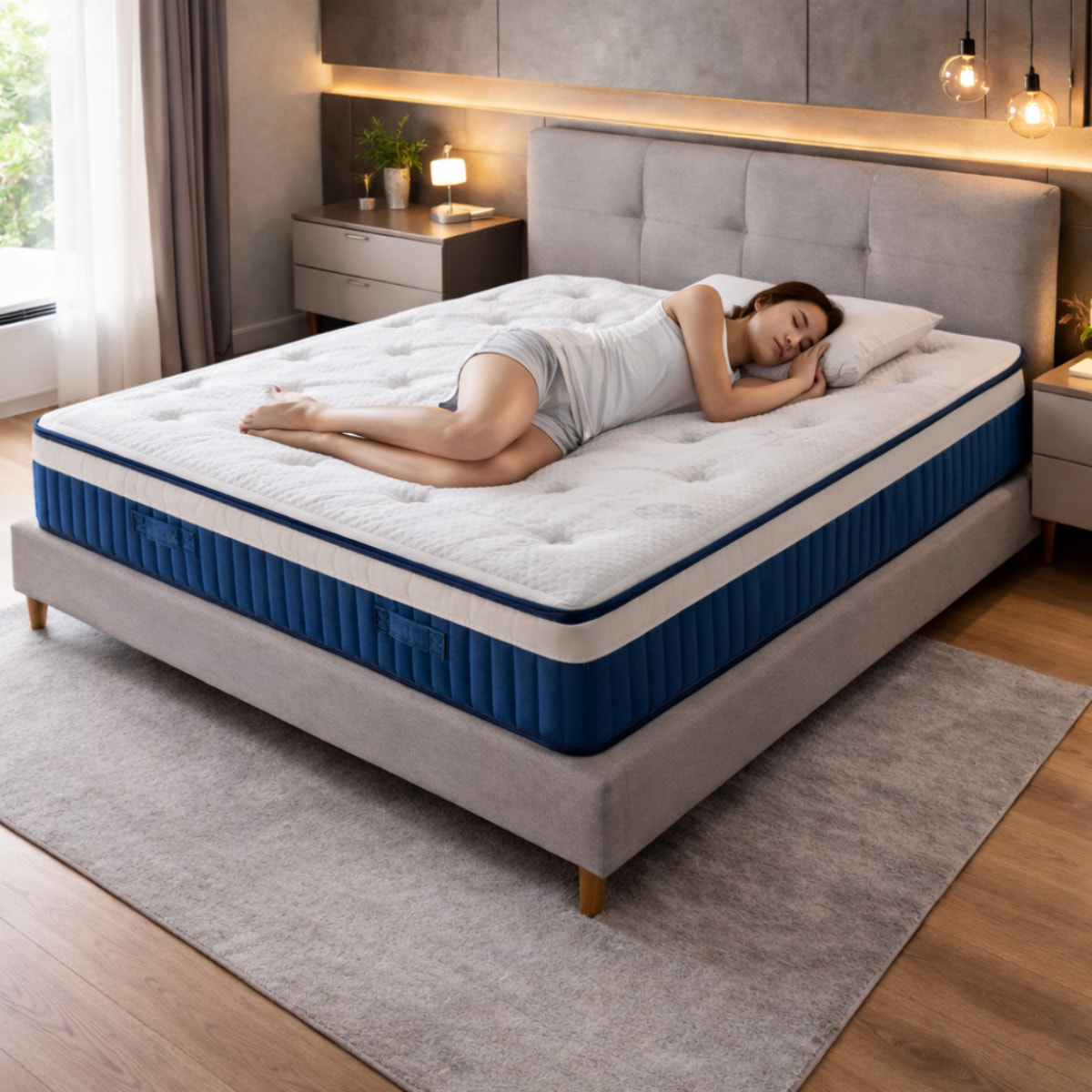 Materasso Nettuno Matrimoniale Memory 3 Strati H26 160x200 (Tessuto Cool - Antiacaro - Anallergico - Antibatterico - Ergonomico)