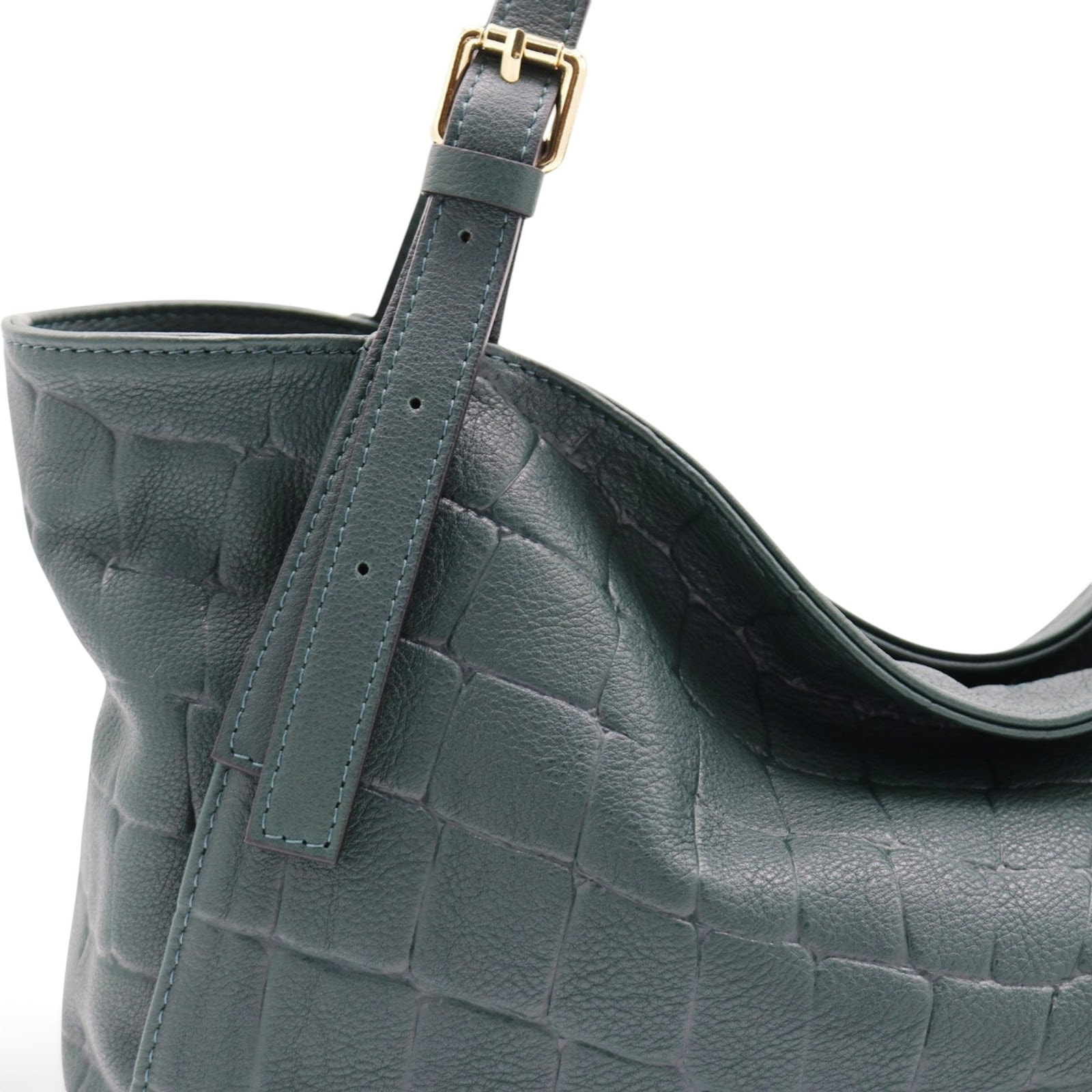 Borsa a Spalla Cheval Firenze Sarin Croc Verde Scuro