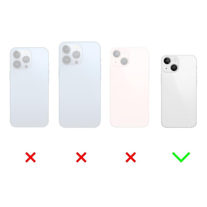 Coque anti-choc avec Bords Renforcés en silicone Transparente Compatible avec les téléphones de la marque Apple iPhone 13 Mini