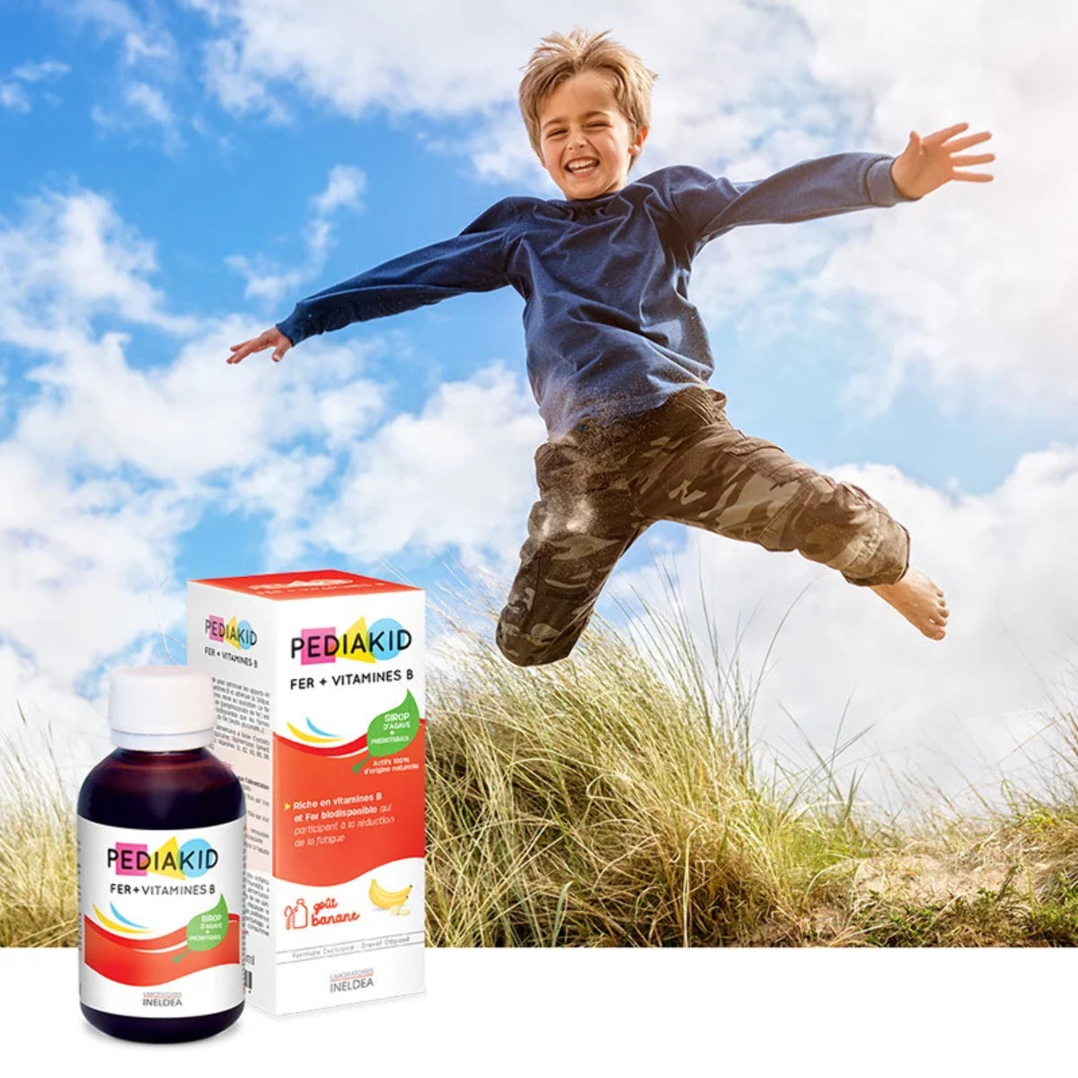 PEDIAKID - Complément Alimentaire Naturel Pediakid Fer + Vitamines B - Formule Exclusive au Sirop d'Agave - Optimise les Apports en Fer - Contribue à Réduire la Fatigue - Lot de 2 Flacons 125ml