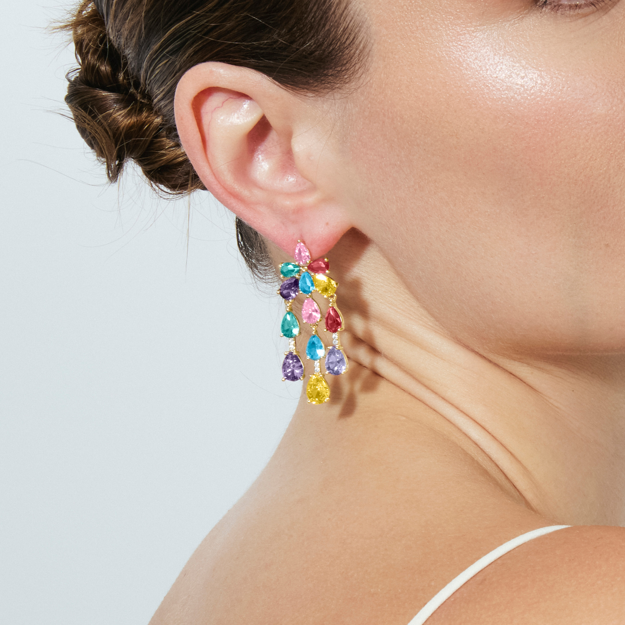 Pendientes Linro acabado oro amarillo 18k