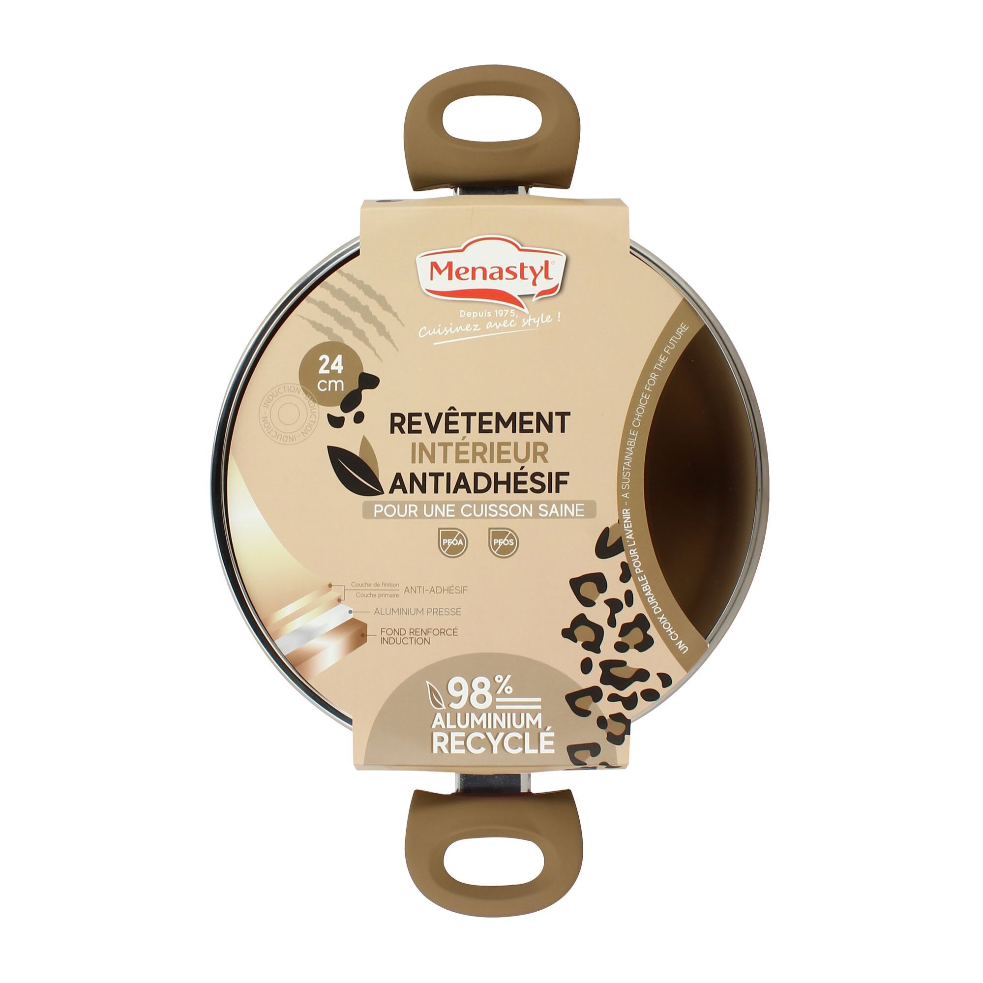 Faitout en aluminium 24cm léopard - tous feux  LEOPARD