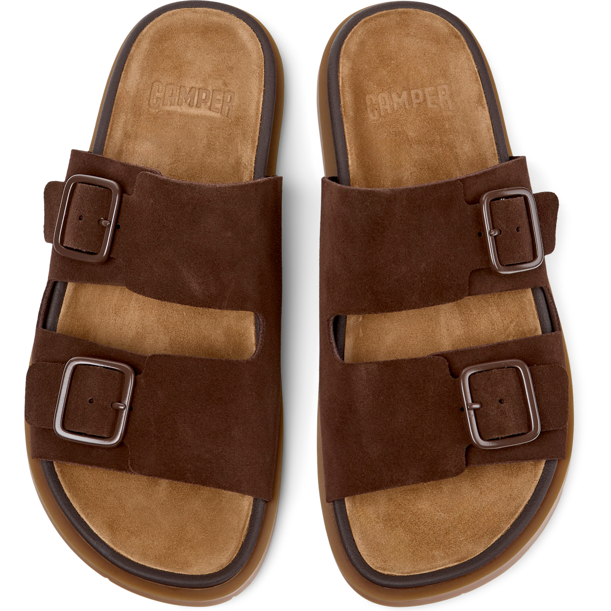 Sandalias - CAMPER Lluc Sandal - Marron - Cuero de gamuza