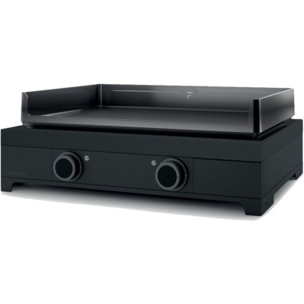 Plancha électrique FORGE ADOUR Modern E 60 A N noir 2 brûleurs à poser 65.5x39.5 cm