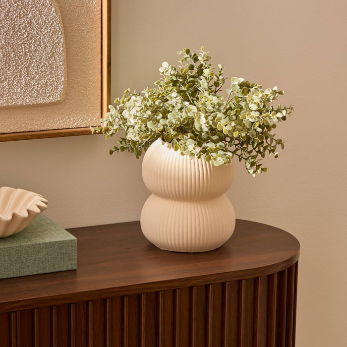 Vase Lucia H.16cm beige