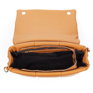 Amorosi bolso bandolera mujer. Piel auténtica acabado Sauvage acolchado.