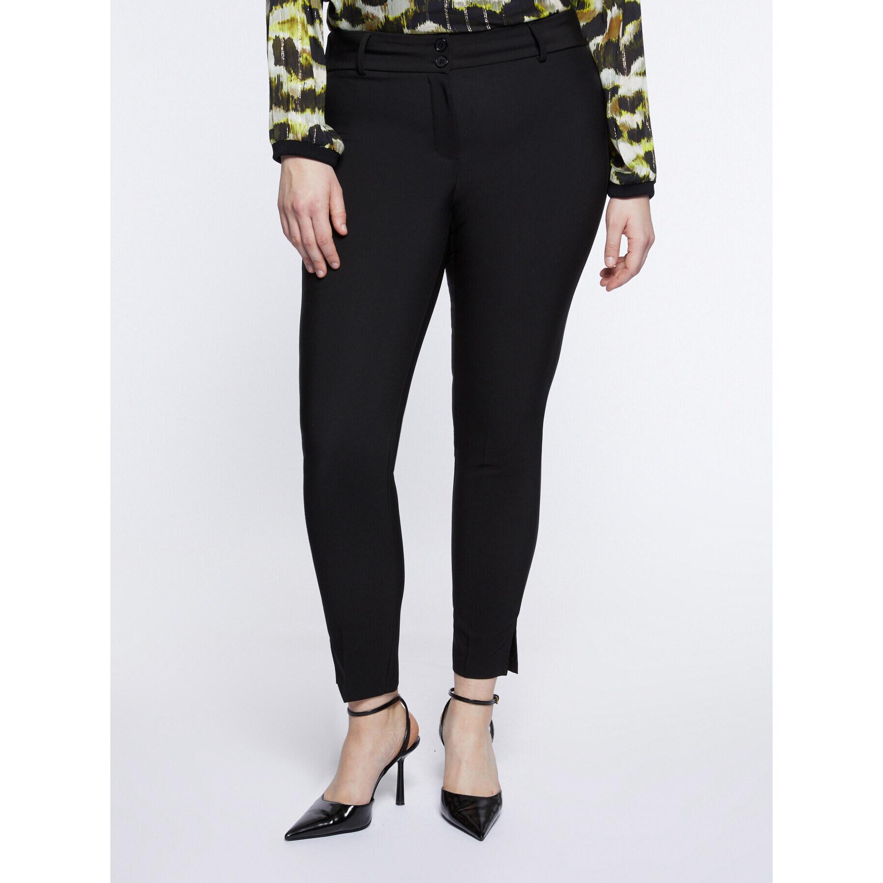 Fiorella Rubino - Pantalón slim en tejido técnico - Negro