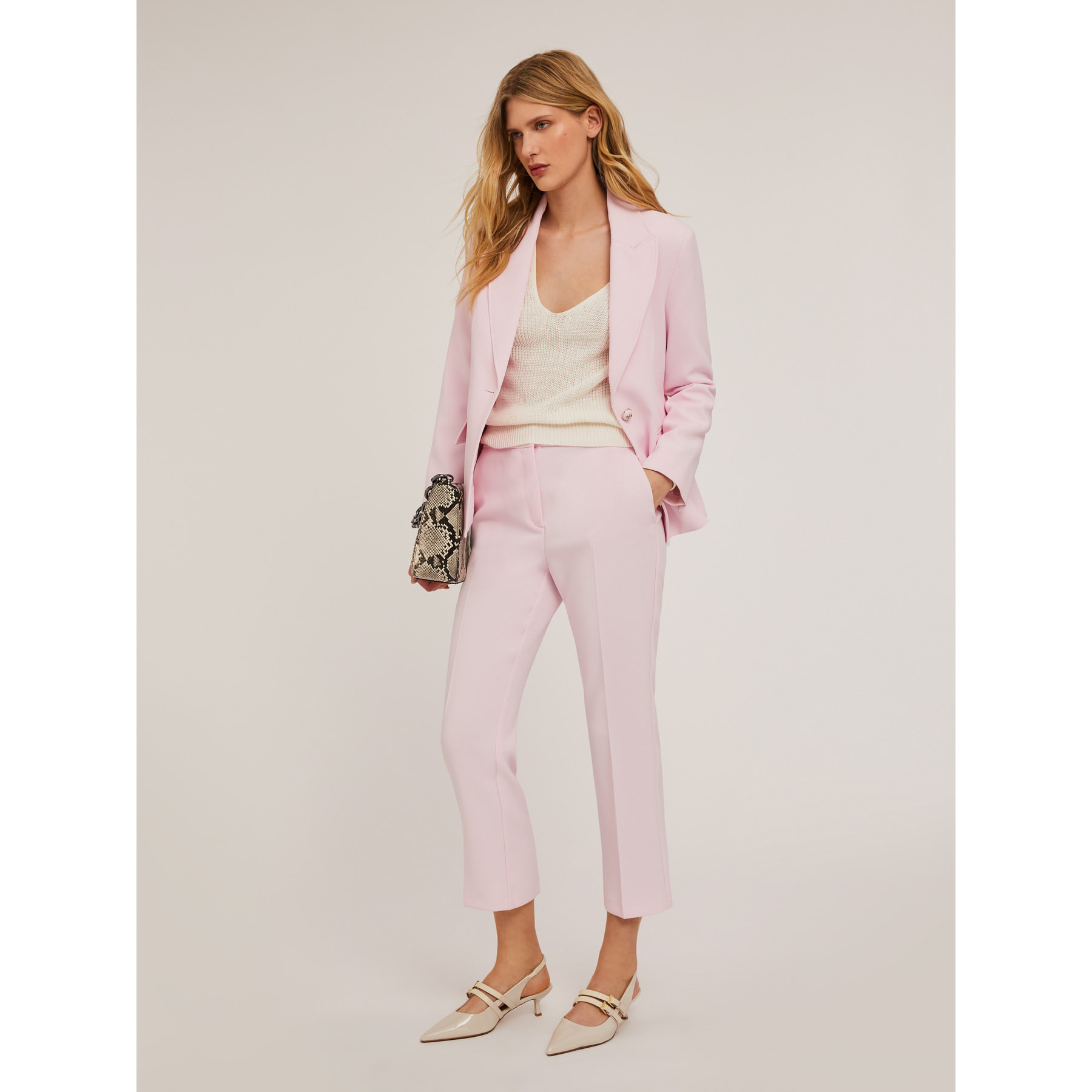 Motivi - Pantaloni regular con piega stirata - Rosa