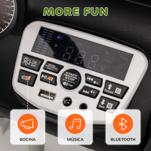 Coche Eléctrico para Niños de +3 Años Carro Eléctrico Infantil Todoterreno de Batería 12V con Mando a Distancia Ruedas Amortiguadas Faros LED Bocina Música Verde