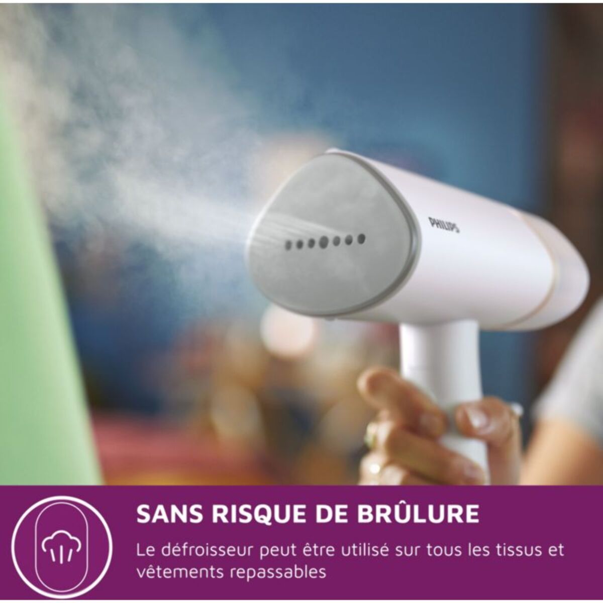 Défroisseur vapeur PHILIPS STH3020/10 Steamer Série 3000 Blanc, 30 sec*, 1000W