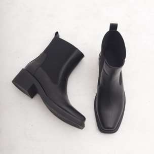 STIVALETTO TEXANO ELASTICI NERO