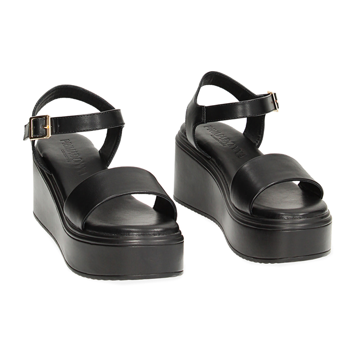 Zeppe nere color block