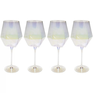 Verres à vin blanc Diamond set de 4 Kare Design