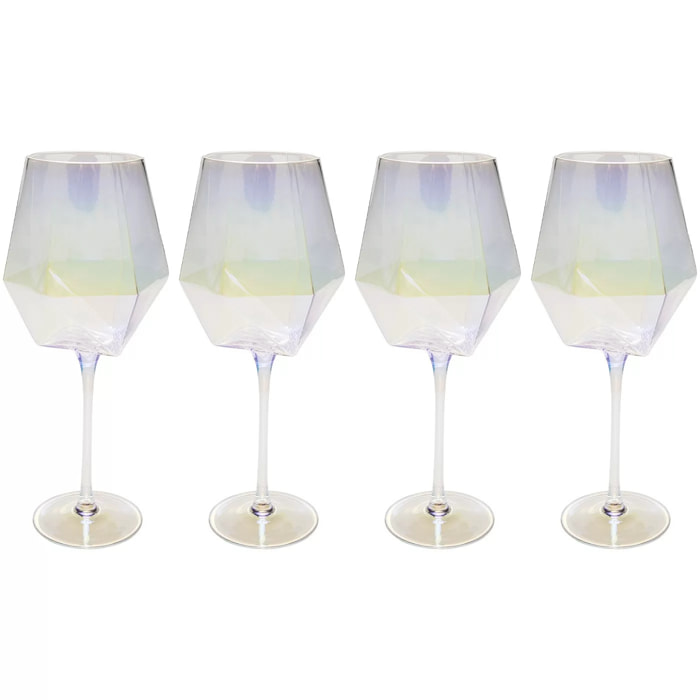 Verres à vin blanc Diamond set de 4 Kare Design
