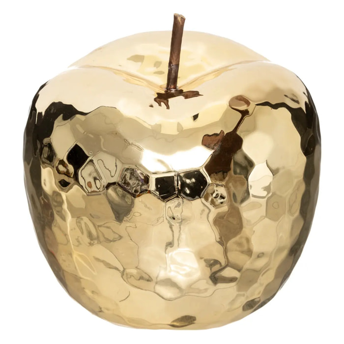 Pomme déco - céramique - doré - D18 cm