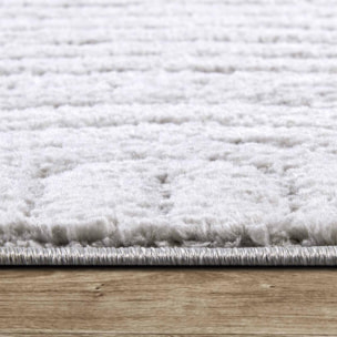 Tapis salon, motif géométrique, texture relief, lym chaleureux
