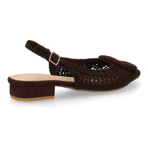 Zapato destalonado tejido elegante mujer