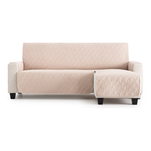 Cubre sofá para Chaise Longue DRY acolchado y antimanchas beige (brazo derecho)