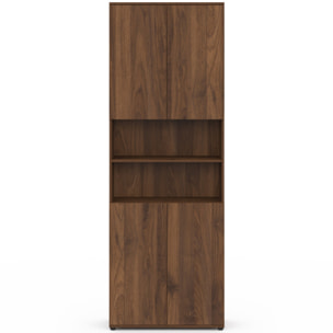 Armoire salle de bain Tom effet noyer 4 portes