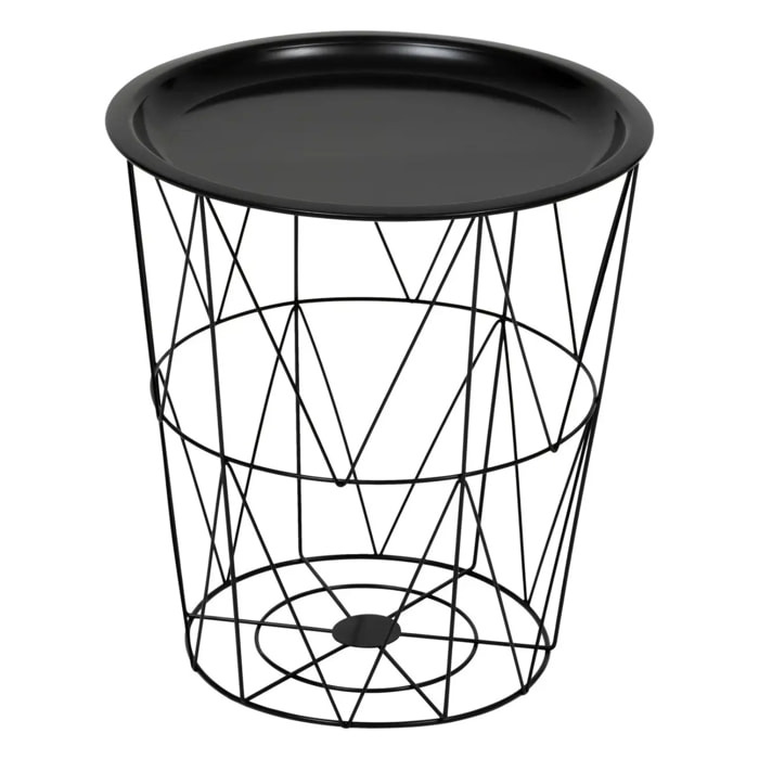 Table d'appoint "Kumi" noir 40x37x37cm
