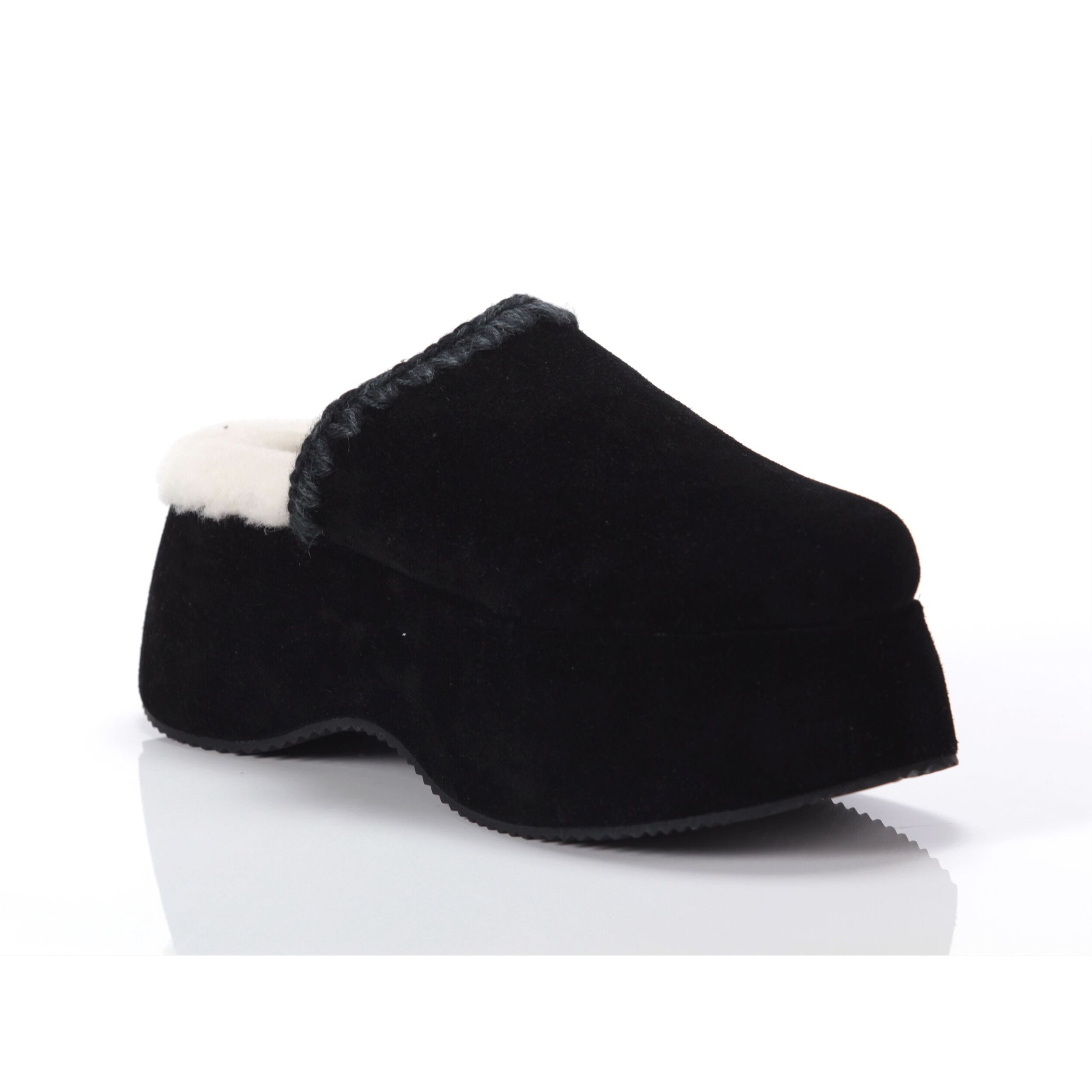 Sandali Mou Chunky Platform Suede Black Nero