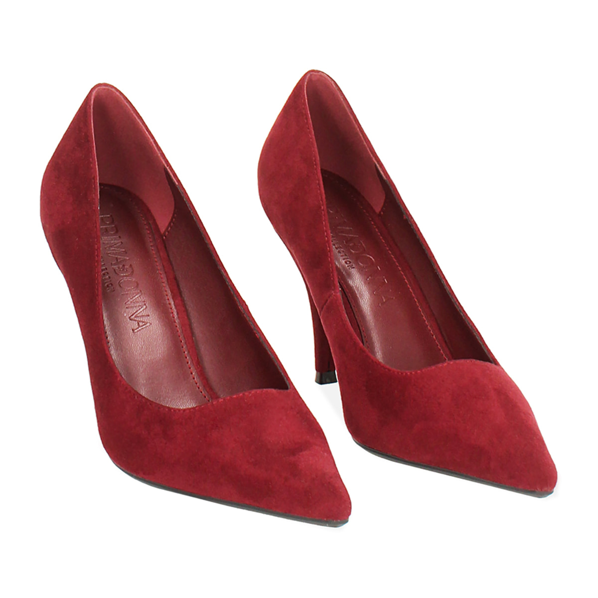 Décolleté bordeaux in microfibra con tacco 9 cm