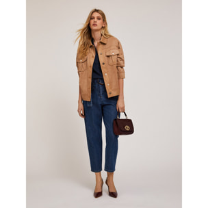 Motivi - Jeans balloon fit con cintura misto lyocell - Blu