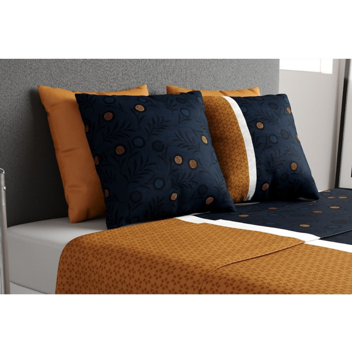 Parure De Drap 3pcs avec Drap housse Bonnet:25cm 100%coton 57fils Bel'or