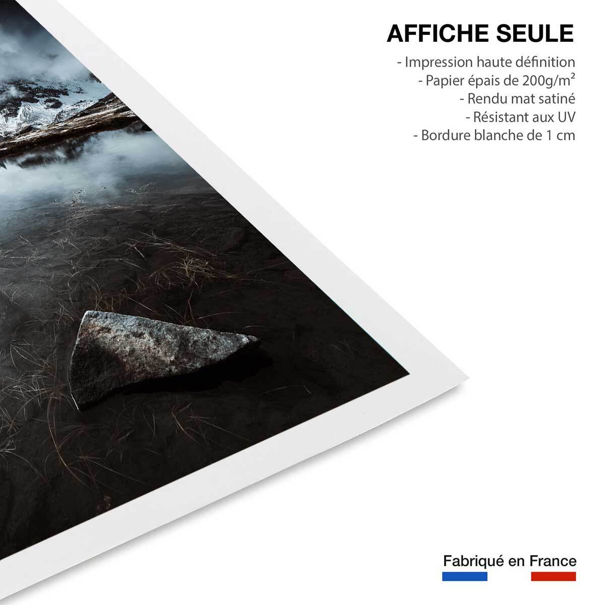 Affiche paysage face aux alpes Affiche seule