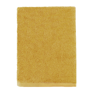 Drap de bain uni en coton, AQUA, Jaune Safran