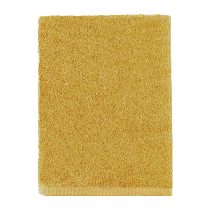 Drap de bain uni en coton, AQUA, Jaune Safran