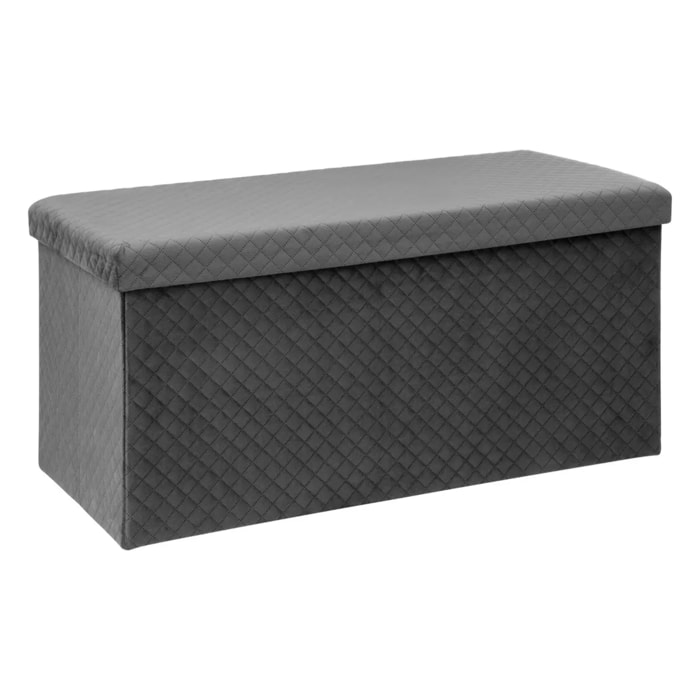 Pouf double pliant Velours gris Mix N' Modul