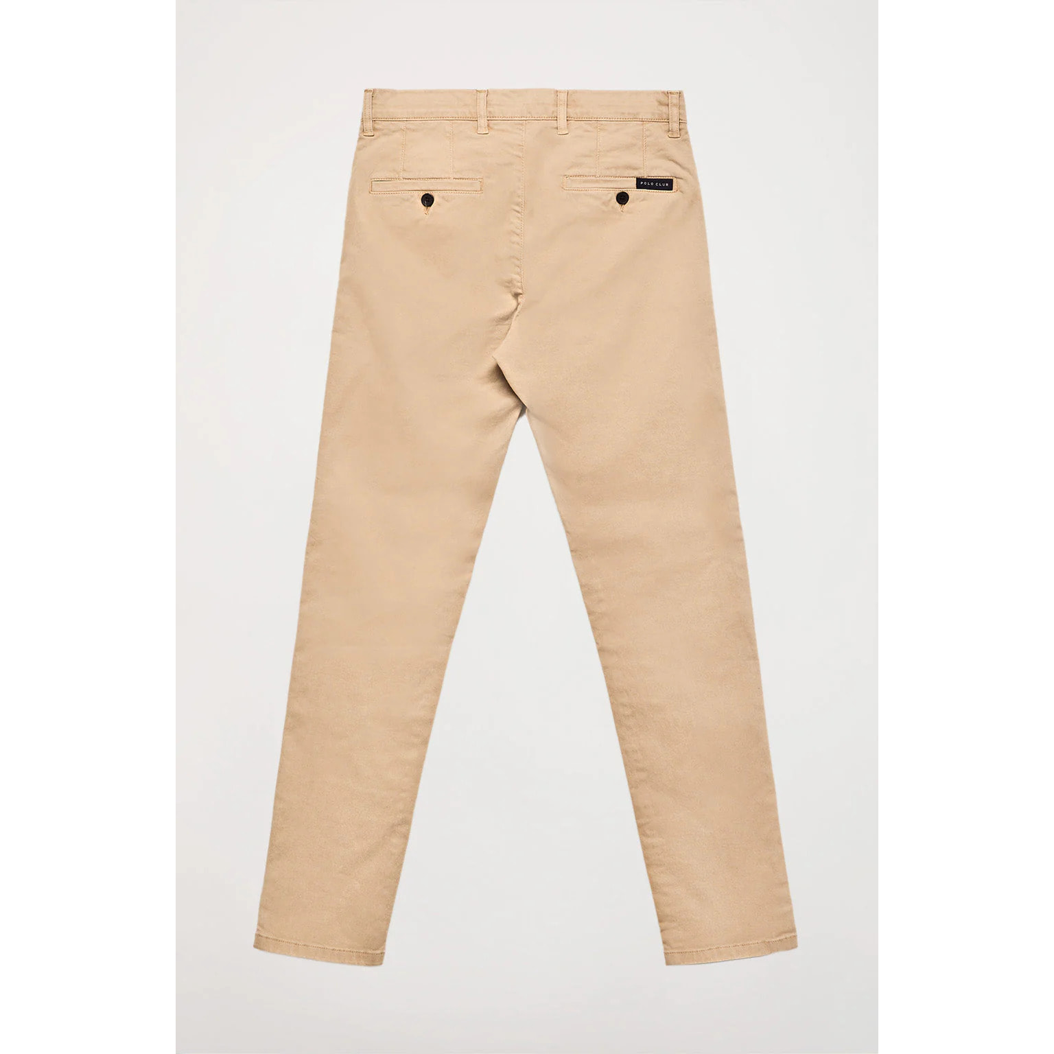 Pantaloni casual sabbia in cotone elasticizzato con particolari Polo Club