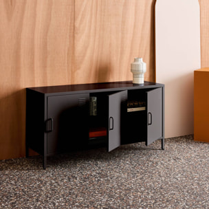 Meuble TV industriel métal 3 portes 120cm ALABAMA