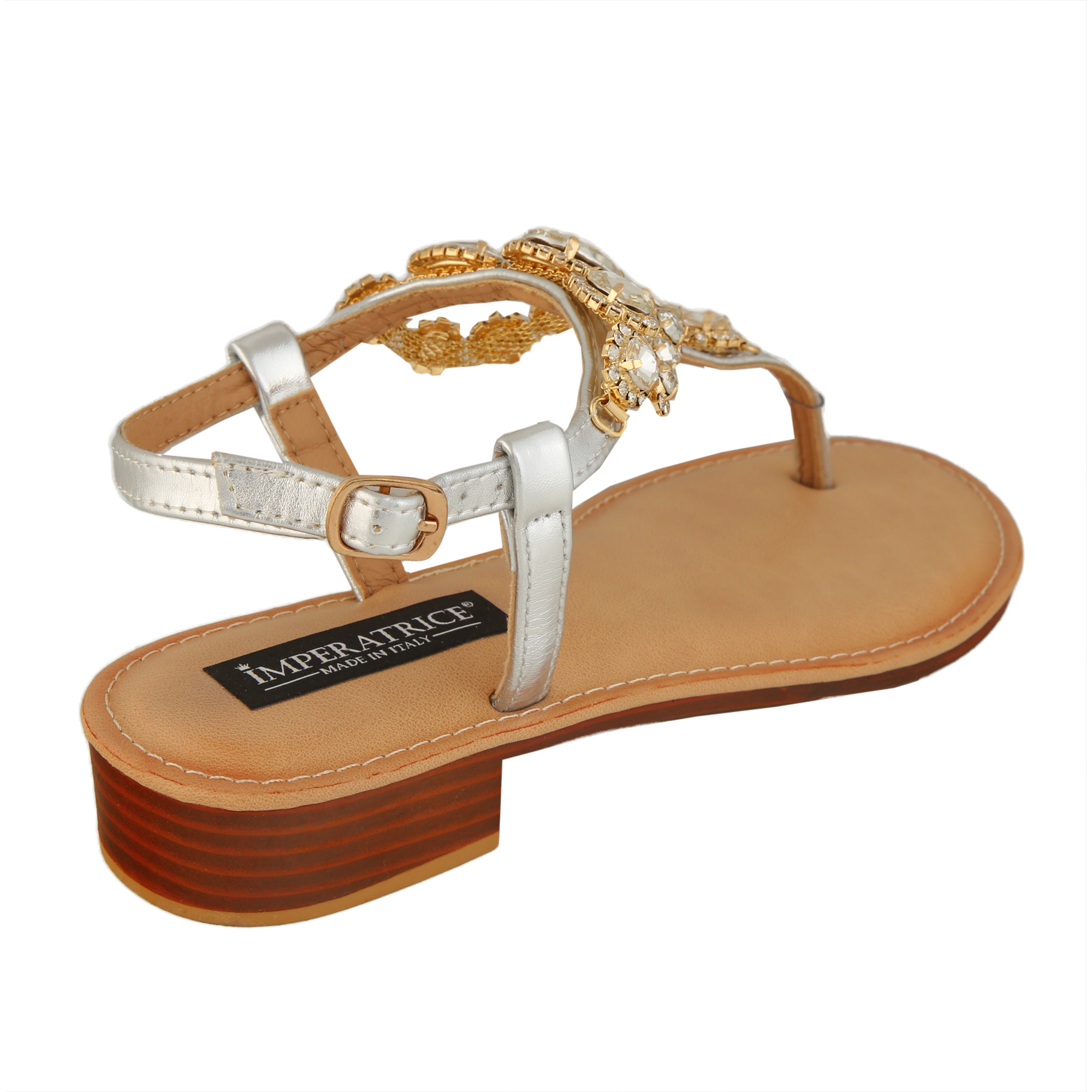 Sandali infradito con dettagli gioiello