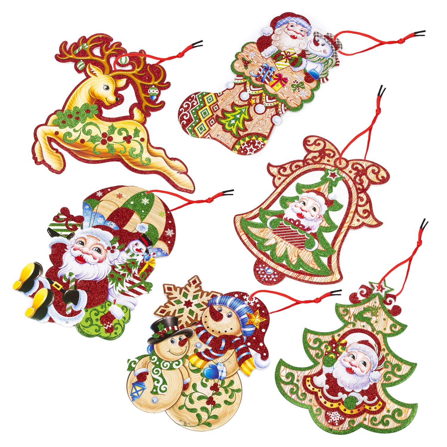 Pack de 2 colgantes navideños.