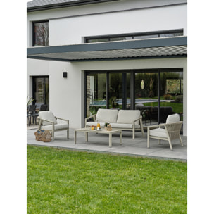 KELIA - Salon bas de jardin 5 places - Grège