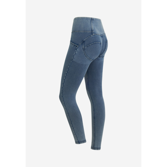 Jeggings push up WR.UP® 7/8 superskinny vita alta con bottoni